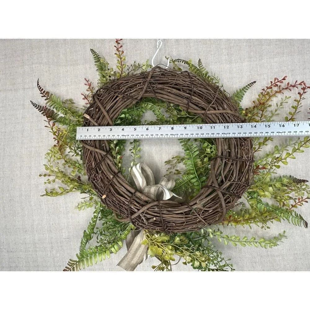 Handmade Decorative Wreath 18”x23” Front Door Wall Decor Rustic Farm House